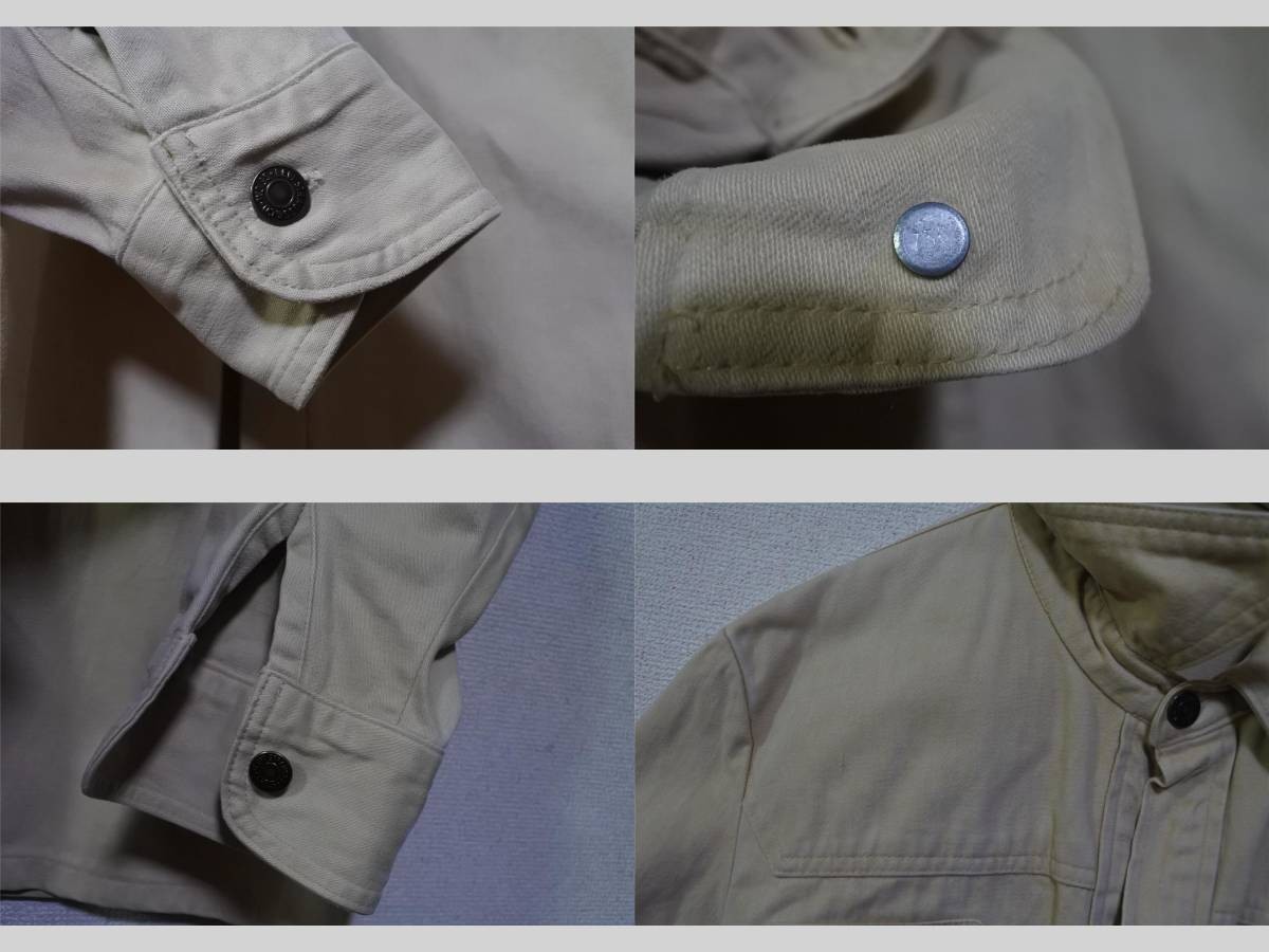 70's Levi's リーバイス コットンツイル シャツ ジャケット size M-L 生成り 白タブ ビンテージ_画像10