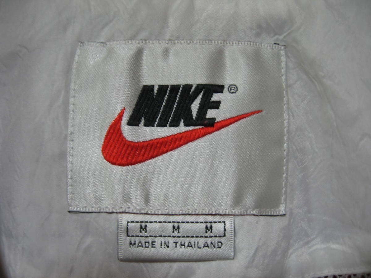 90's NIKE ナイキ ナイロンジャケット ベスト size M マルチ ビッグロゴ_画像8