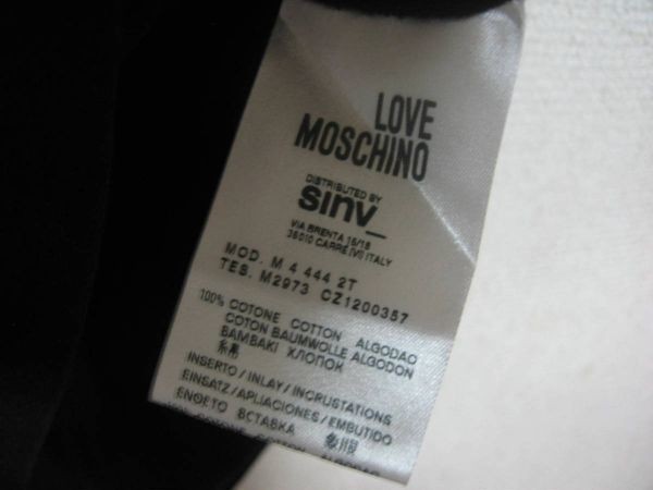 LOVE MOSCHINO CUSTOMIZE Tee size S モスキーノ スプレー缶 Tシャツ ブラック_画像9