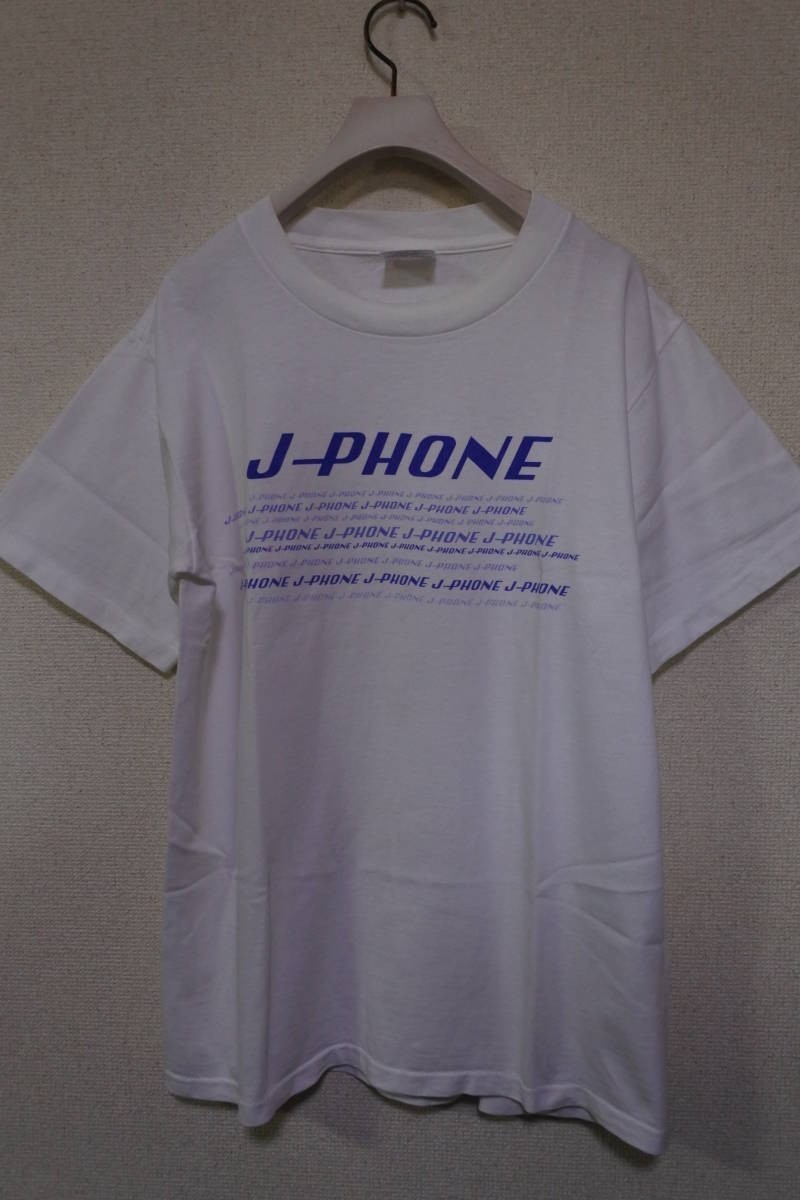 90's-00's J-PHONE UNITED SPORTS Tee size M USA製 ホワイト Vodafone Softbank 企業系