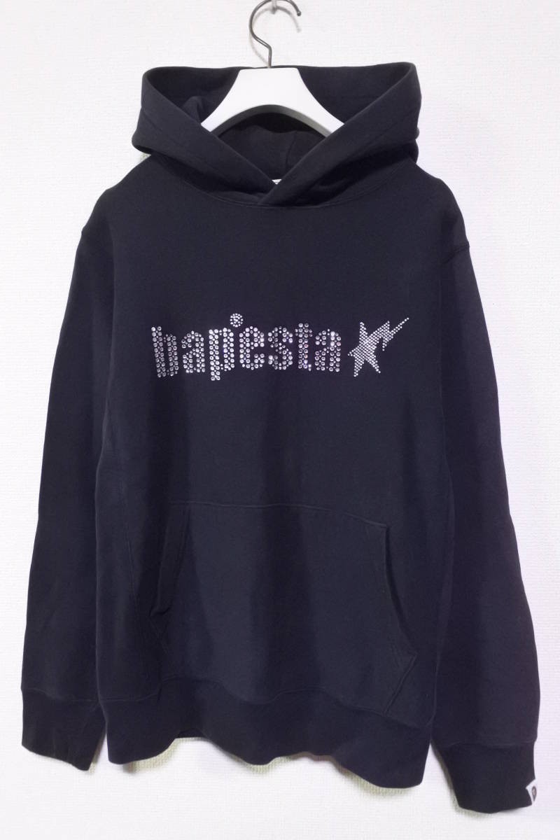 A BATHING APE BAPE BAPESTA HOODIE size XS Ape sweat Parker rhinestone Swarovski Star the first period 