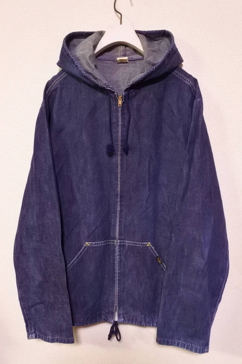 DENIME ORIZZONTI Denim Hoodie size 42 旧ドゥニーム デニム パーカー