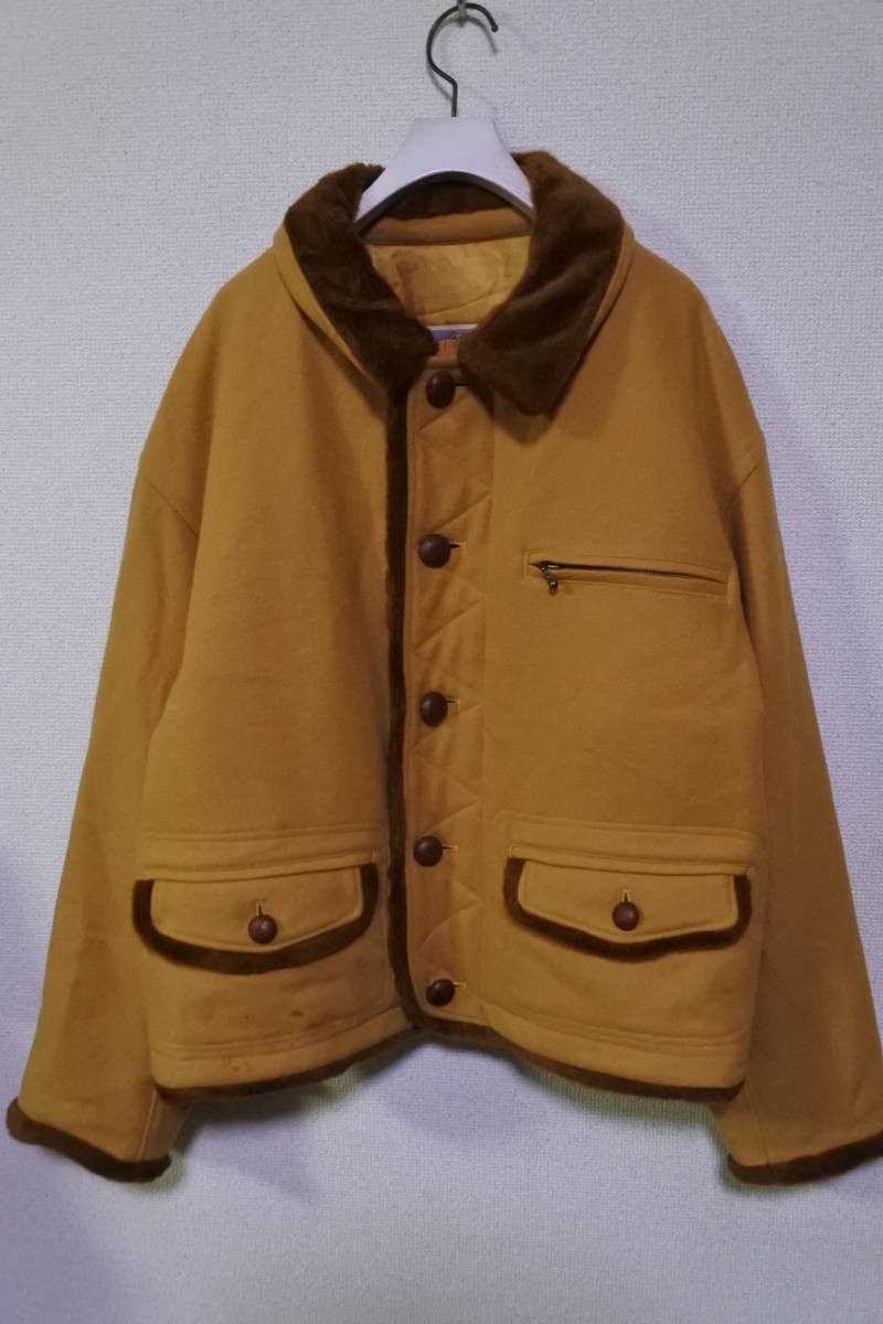 80's PPFM PEYTON PLACE FOR MEN Archive Wool Jacket ウール ワークジャケット size F マスタード×ブラウン 日本製 当時物_画像1