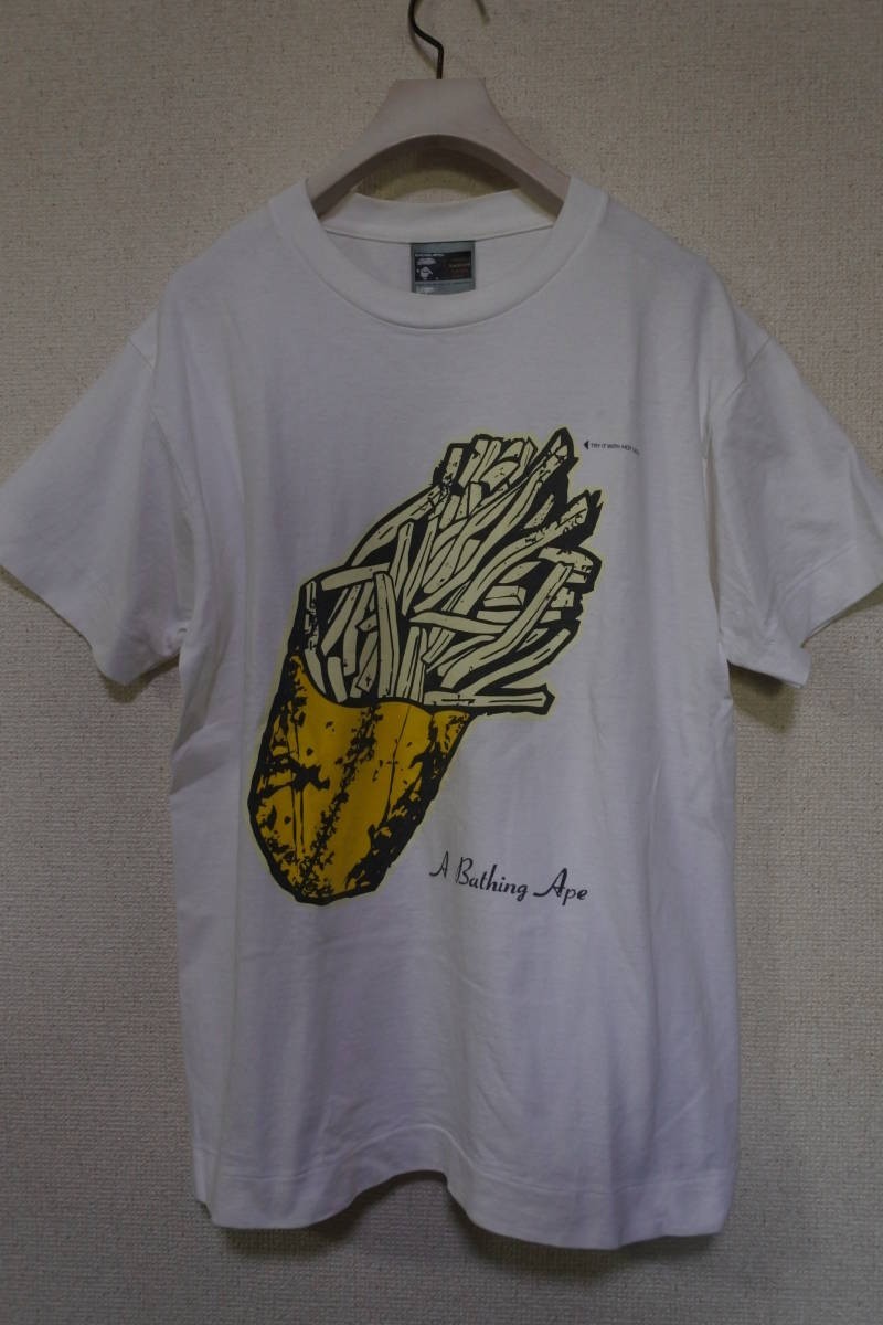 00's A BATHING APE BAPE french fries Tee size M エイプ フライドポテト Tシャツ 日本製 NIGO