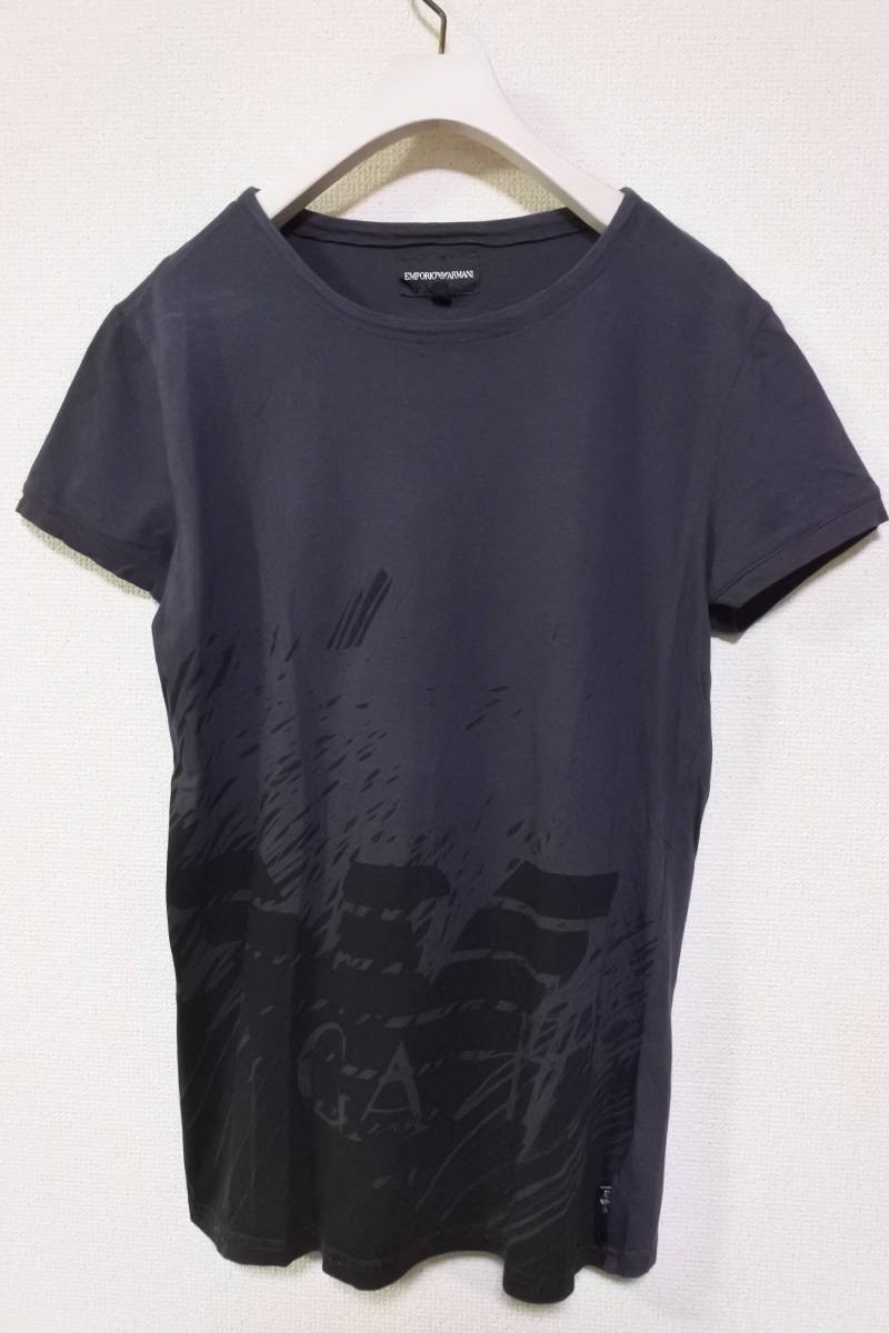 EMPORIO ARMANI エンポリオアルマーニ Tシャツ カットソー size S ダークグレー系 イタリア製_画像1