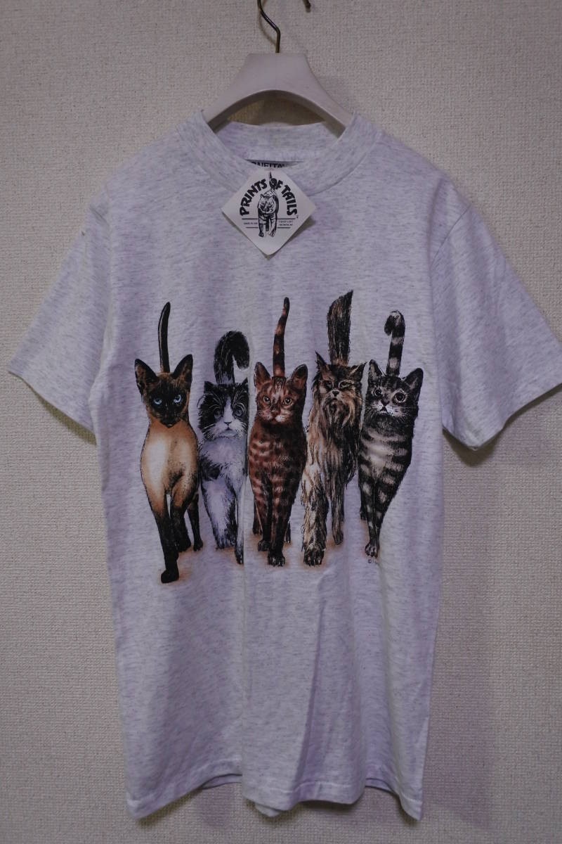 90s Hanes ヘインズ アニマルT 在原みゆ紀 あいみょん ねこ 猫 ネコ