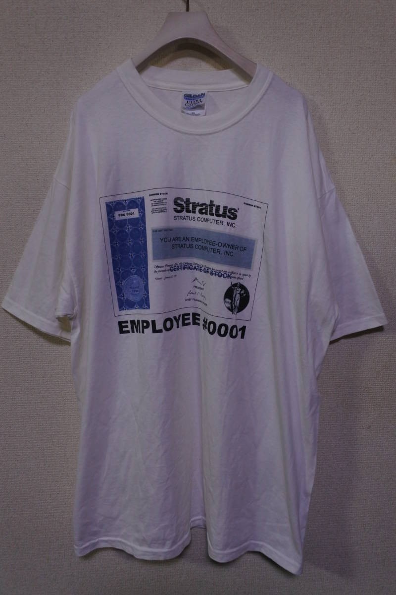 90's STRATUS COMPUTER INC. Vintage GILDAN Tee size XXL ストラタステクノロジー Tシャツ ホワイト