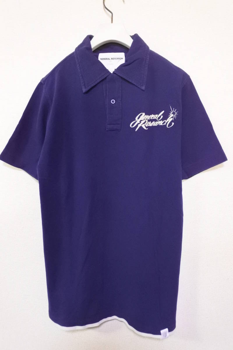 GENERAL RESEARCH 2001 ジェネラルリサーチ ライン ポロシャツ size M ネイビー