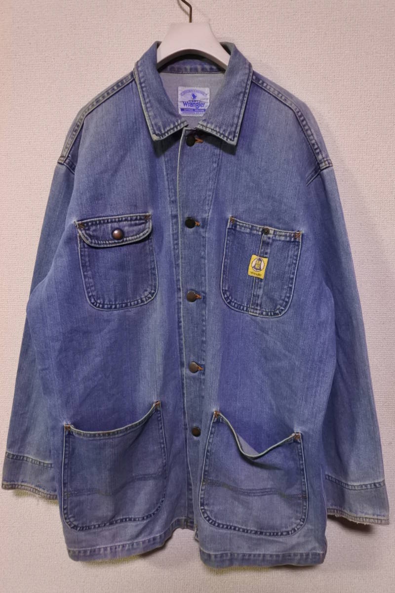 LADY Wrangler BLUE BELL Wrangler blue bell Denim coverall jacket size M-L made in Japan indigo dyeing 