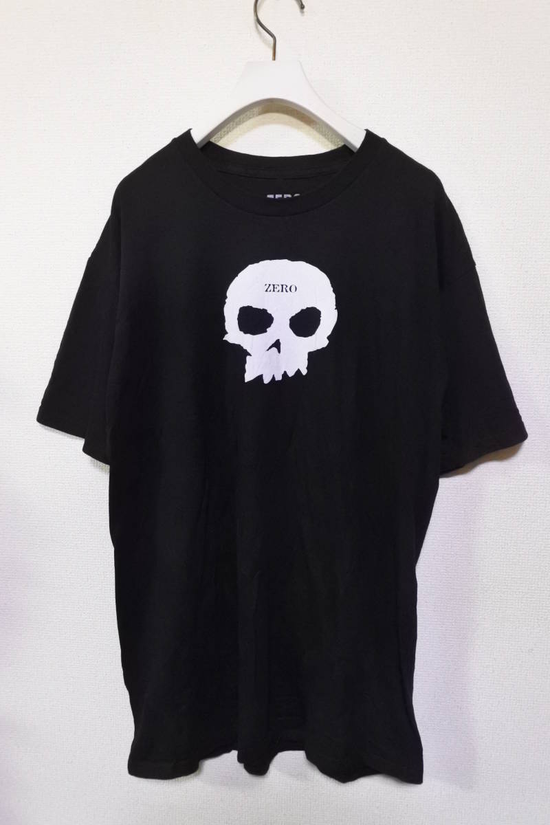 Zero Skateboards Skull Tee size L USA製 ゼロスケートボード スカル Tシャツ ブラック