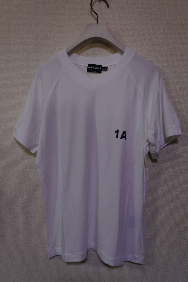 GIORGIO ARMANI ジョルジオアルマーニ ストレッチ Tシャツ カットソー size 34 ホワイト イタリア製