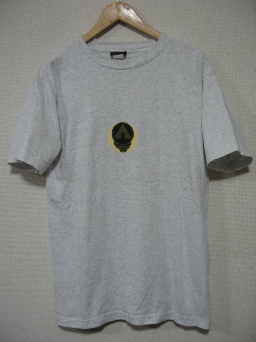 90's AIR WALK Skull Vintage Tee size M USA製 エアウォーク スカル Tシャツ 霜降りグレー ビンテージ