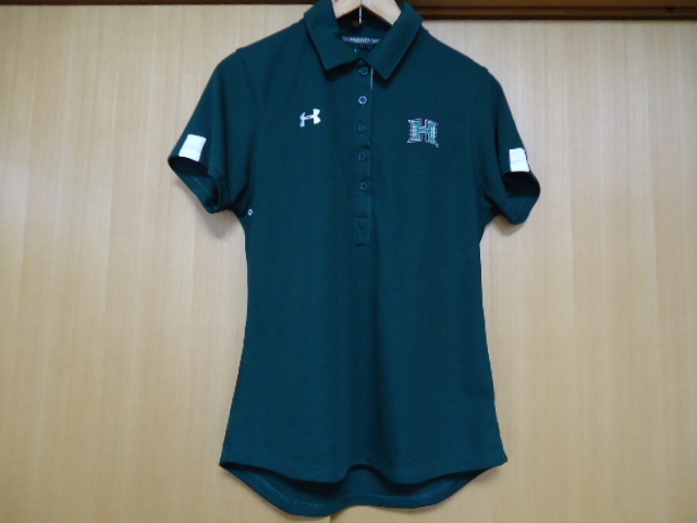 即決　ハワイ　アンダーアーマー　ハワイ大学　ポロシャツ　濃緑色　レディース　Ｍ_画像4