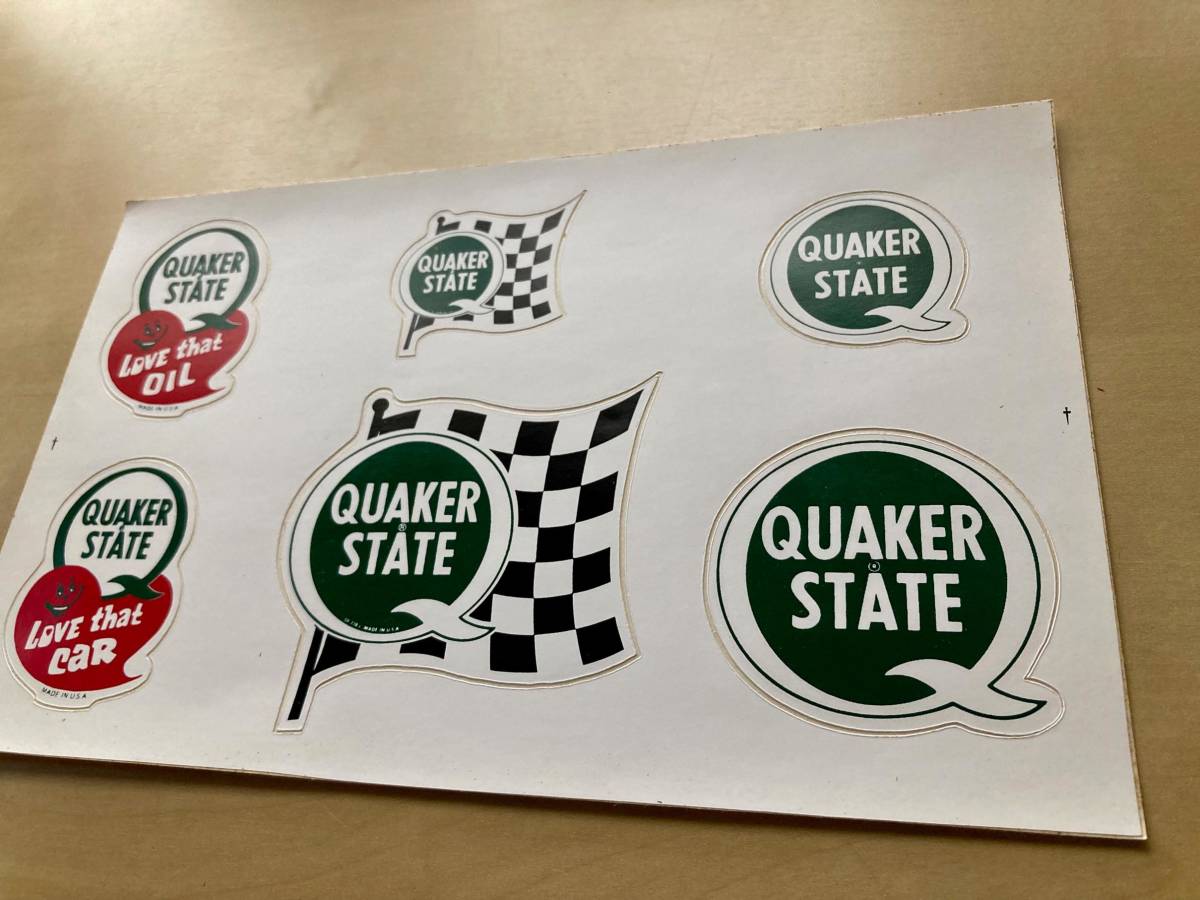 ★期間限定セール　QUAKER STATE クエーカー ステート デカールシート ヴィンテージ ステッカー NASCAR 世田谷ベース_画像4