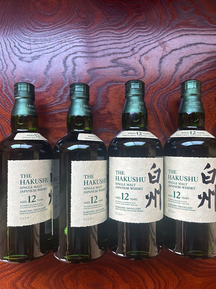 1着でも送料無料 4本セット サントリー白州12年 化粧箱ない 白州12年