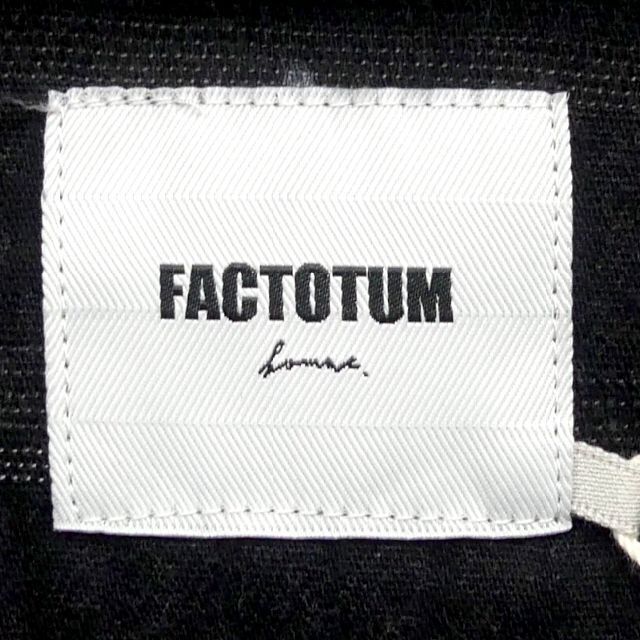 即決 FACTOTUM 未使用 メンズS ジャケット ファクトタム 黒 ボーダー