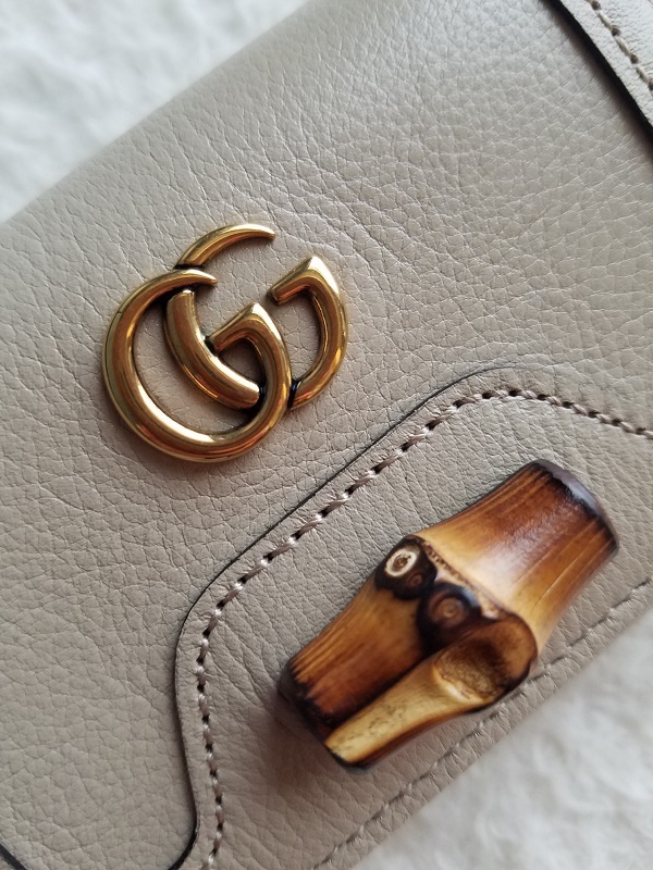 新品 GUCCI グッチ バンブー付 ミディアム ウォレット 3つ折り財布