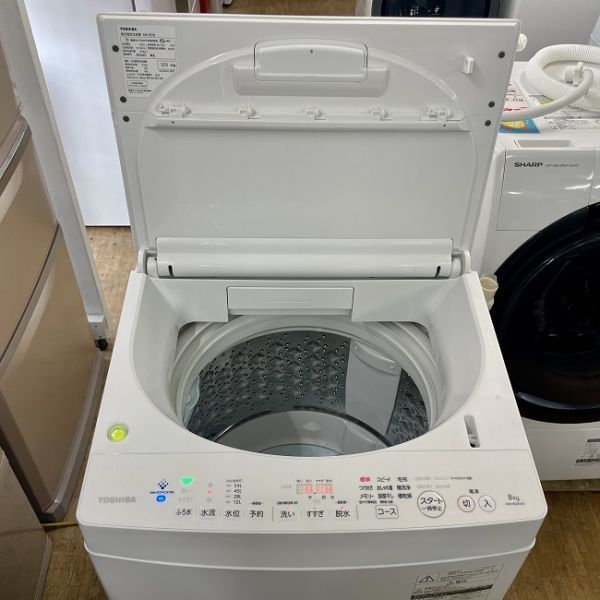 美品【 TOSHIBA 】東芝 ザブーン 洗濯8.0㎏ 全自動洗濯機 ウルトラ