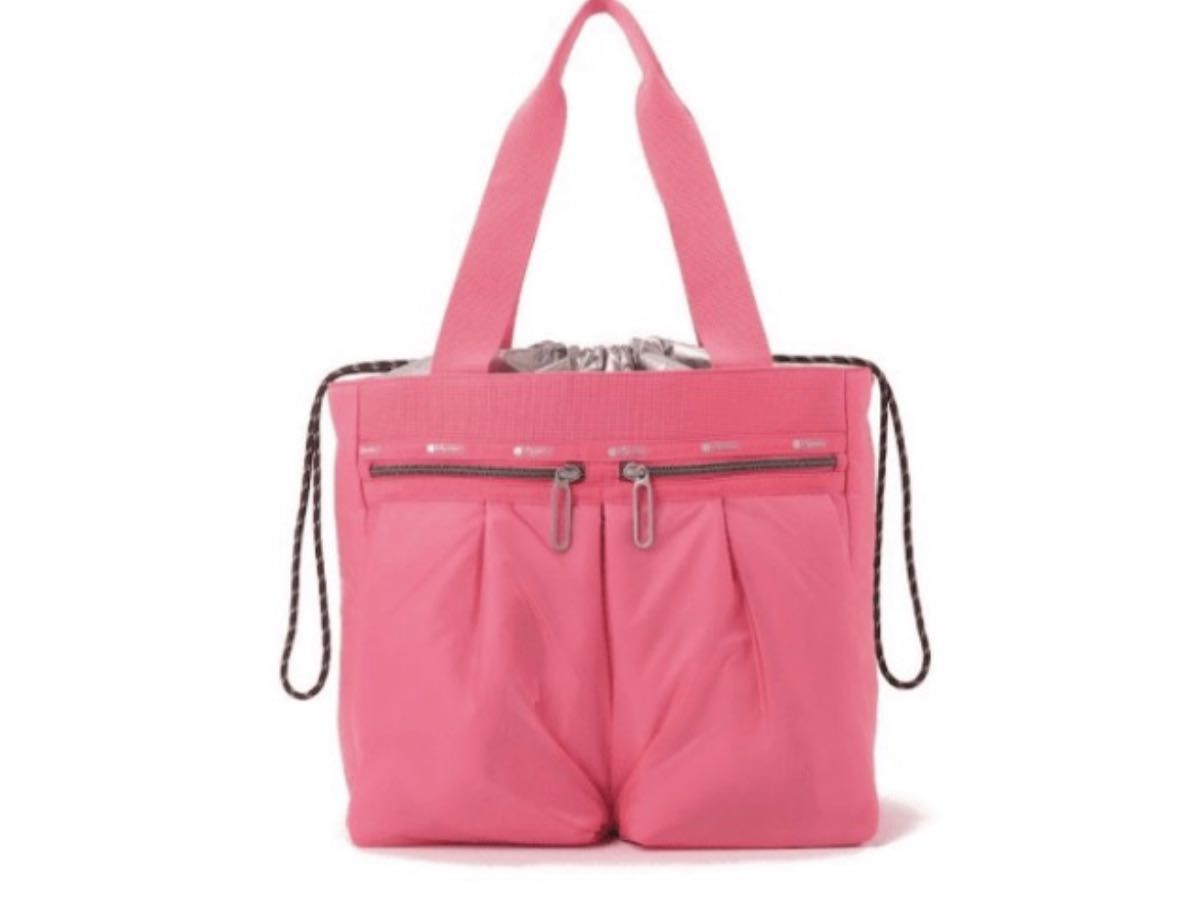 完売 レスポ 大草直子 コラボ DRAWSTRING TOTEリップスティックピンクC
