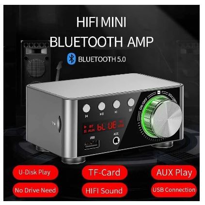  new goods unused goods free shipping Bluetooth 5.0 Mini power amplifier digital 5 kind. input super light weight 50W×2 large output D kind music player HI-FI