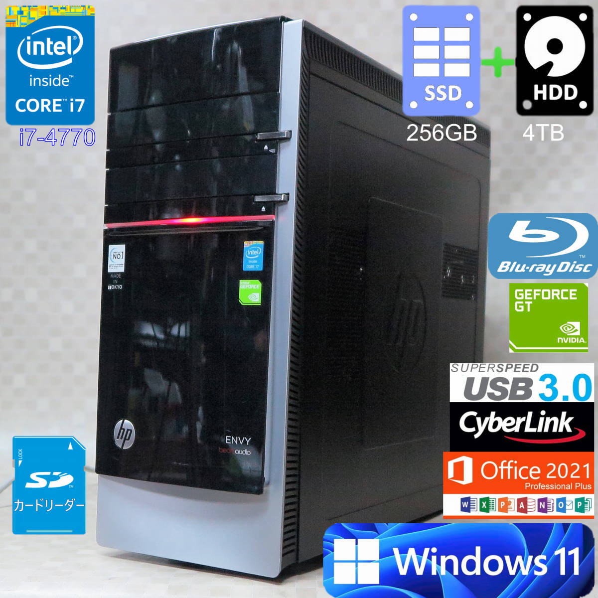 一部予約販売】 【ゲーミングPC】i7-4770、GTX770、RAM16GB ダーク