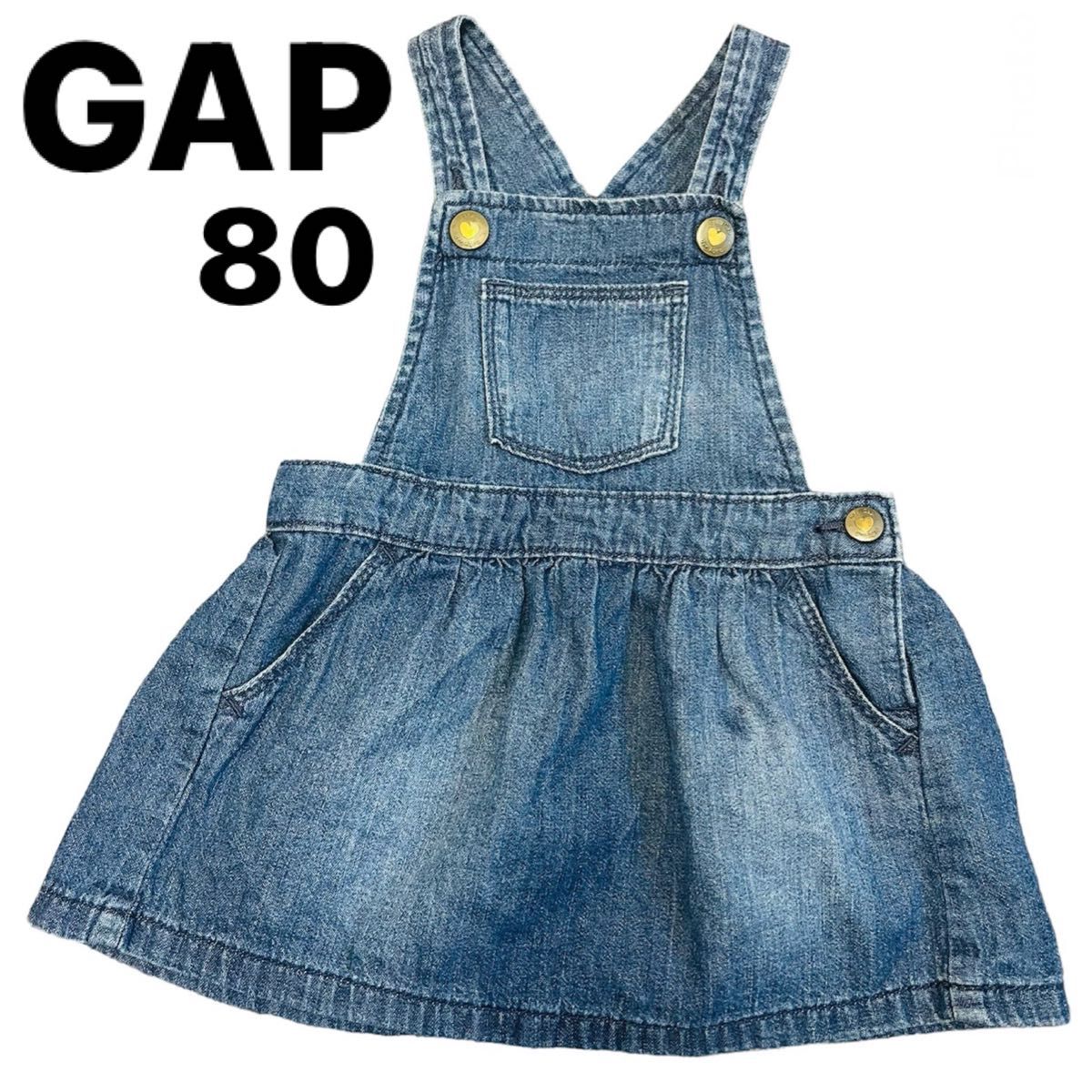 babyGAP gap ギャップ スカート デニムジャンパースカート 70 - ワンピース