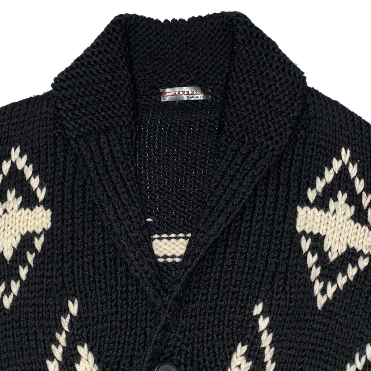 PRADA SPORT プラダ スポーツ ノルディック柄 ニット カーディガン