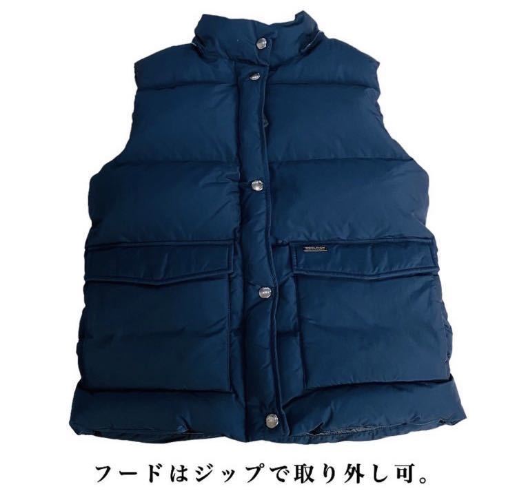 * new goods unused tag attaching Woolrich woolrich down vest navy regular price 74800 jpy * size S