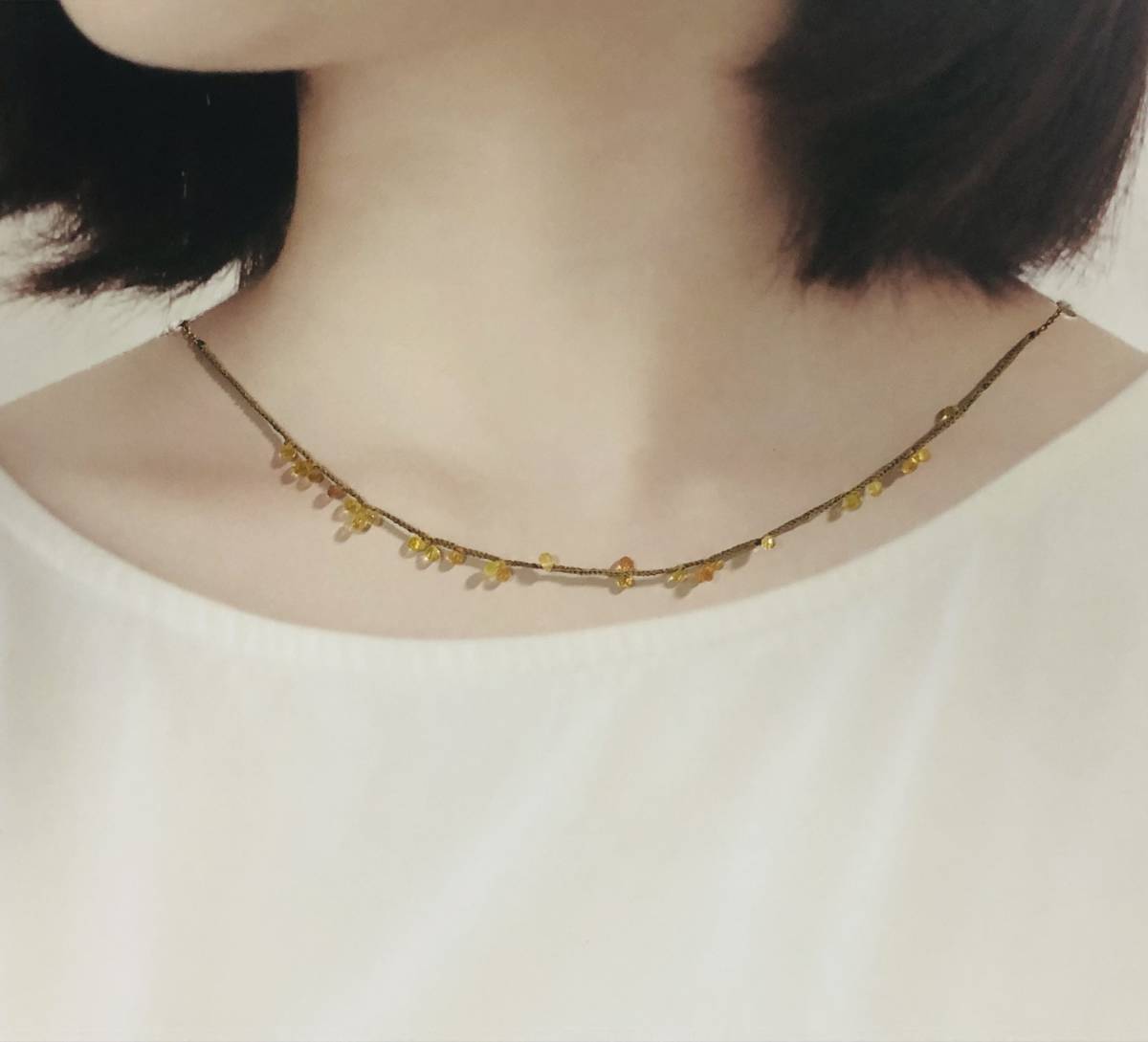 最新情報 MAISON - Yahoo!オークション RUBUS. necklace drops トパーズ