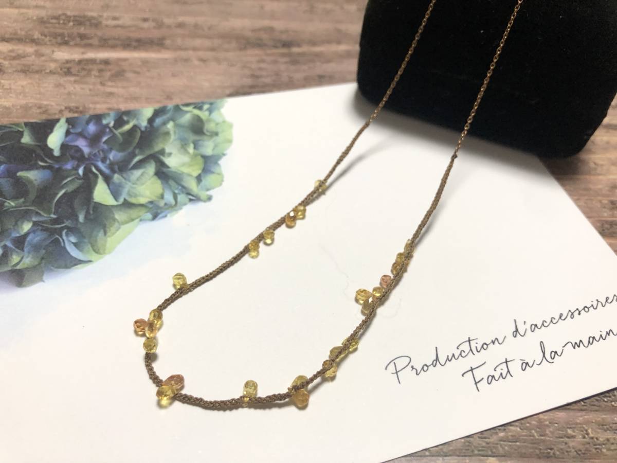 素晴らしい MAISON - Yahoo!オークション RUBUS. necklace drops トパーズ