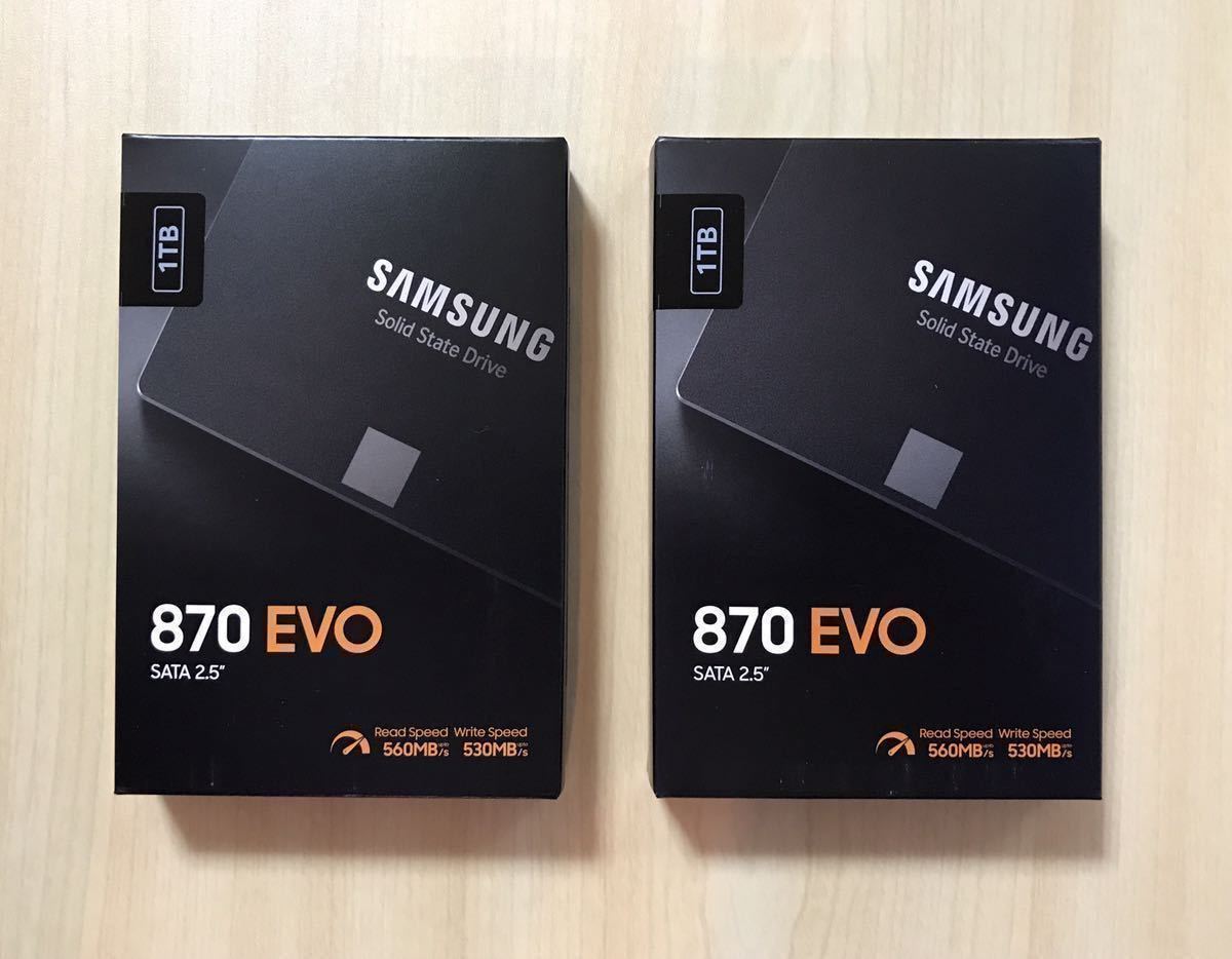 ２個セット★新品未開封★【送料無料】 Samsung SSD 870 EVO 1TB 国内正規品 SATA 2.5インチ MZ-77E1T0B/IT サムスン