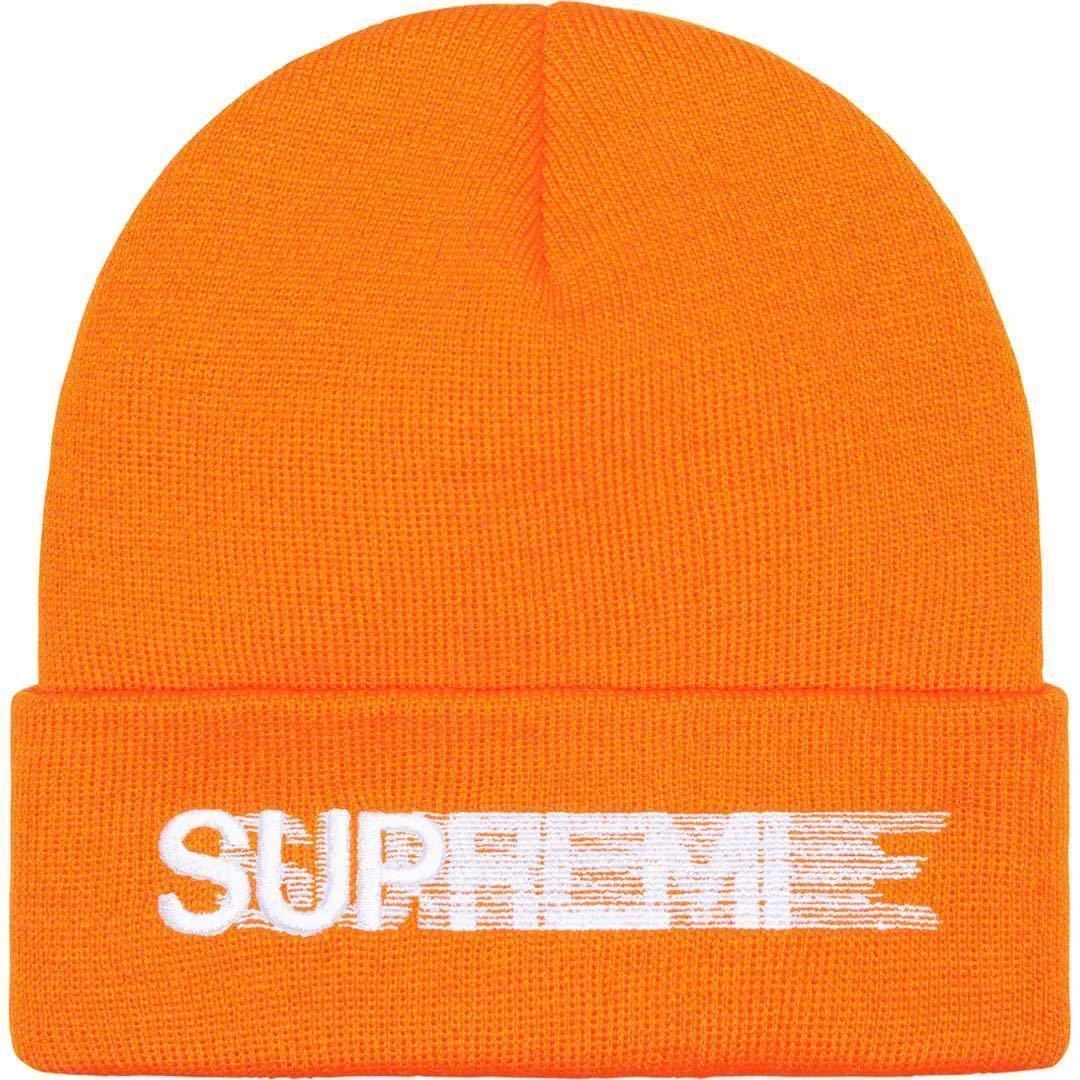 【新品未使用】 23SS 新作 新品 Supreme シュプリーム MOTION LOGO BEANIE モーションロゴ ビーニー ニット帽 帽子 ぼうし ORANGE オレンジ