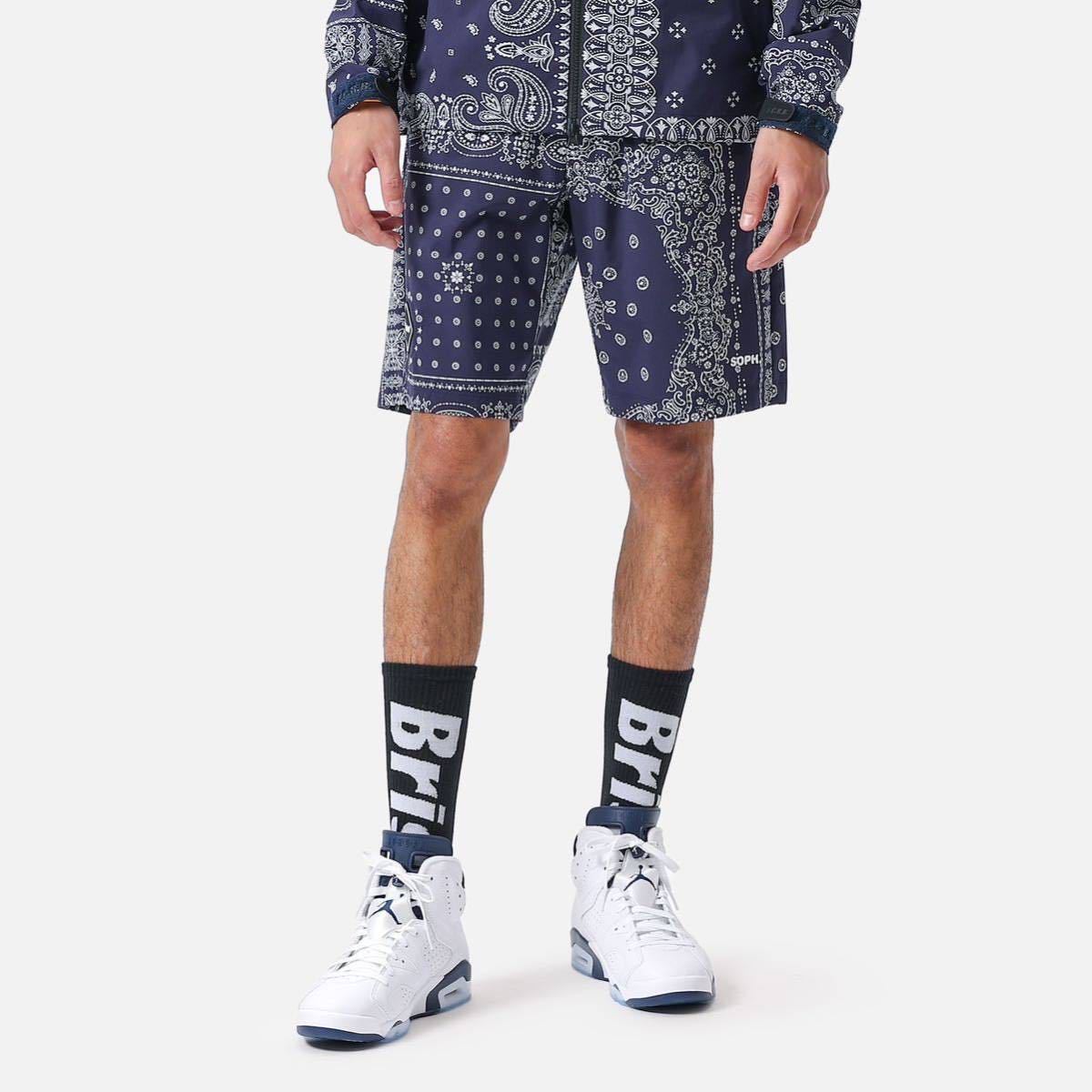 贈与 FCRB BANDANA SHORTS ネイビー incprintsolutions.co.za
