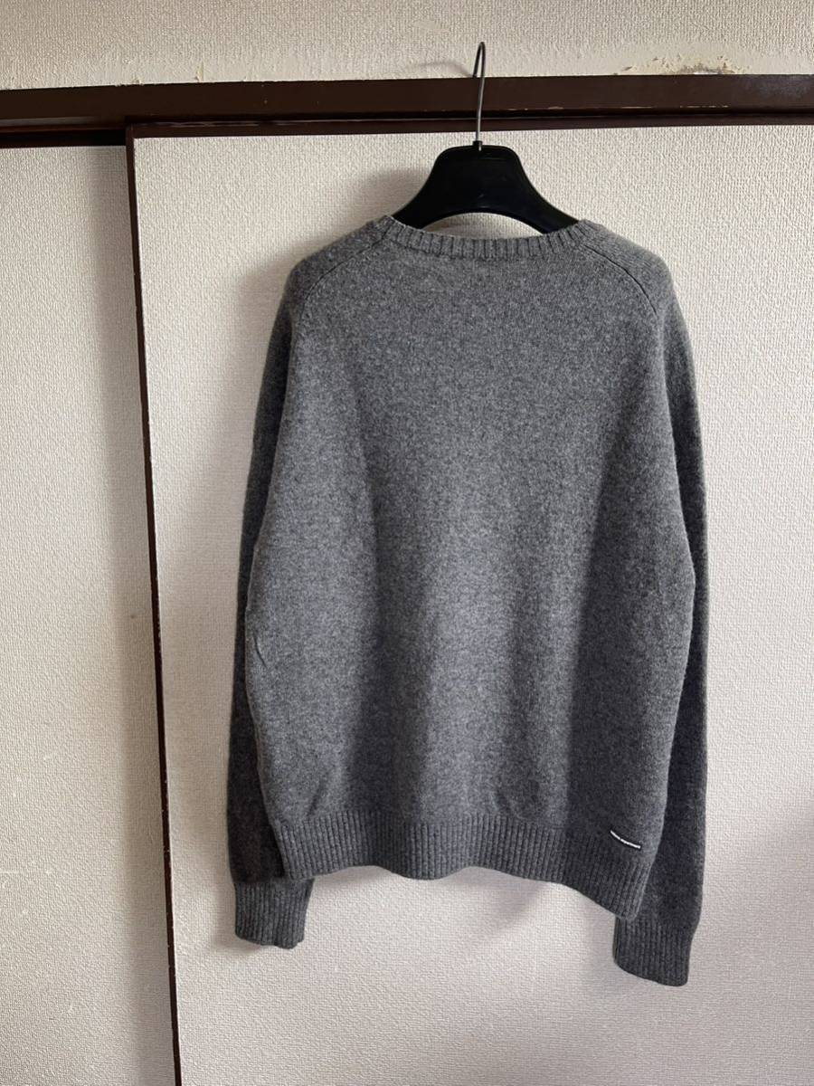 【良品】【レターパックプラス対応】uniform experiment UE ユニフォームエクスペリメント EMBROIDERY CREW NECK KNIT ニット セーター_画像3