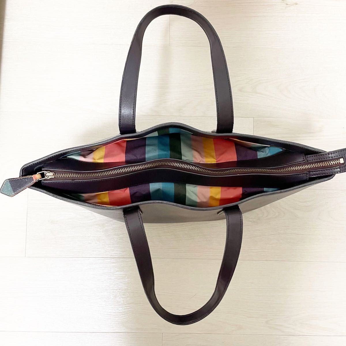 Paul Smith アコーディオンプリーツ レザートートバッグ コンサ