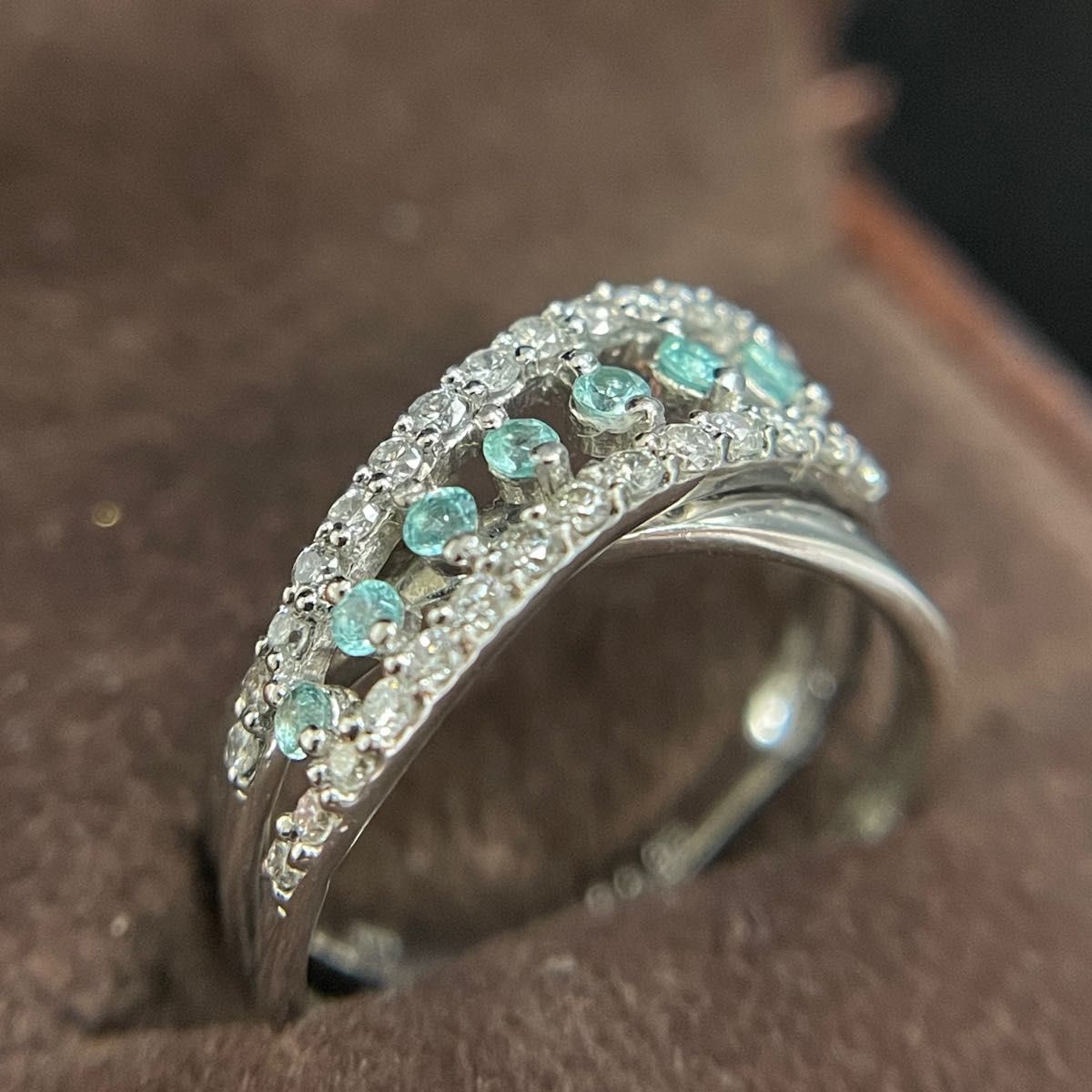K18WGパライバトルマリンリング0.20ct | noonanwaste.com