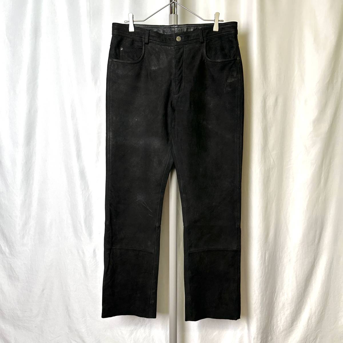 最新人気 黒 ブラック 50 パンツ レザー スエード 1 HIGHWAY 90s W34×L31 ビンテージ 00s 80s モーターサイクル ライダース バイカー ストレート Lサイズ 最新人気 黒 ブラック 50 パンツ レザー スエード 1 HIGHWAY 90s W34×L31 ビンテージ 00s 80s モーターサイクル ライダース バイカー ストレート Lサイズ