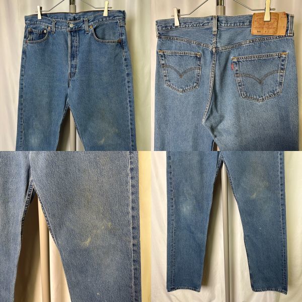 USA製 90s Levi's 501 デニム パンツ W35×L33 ジーンズ グランジ ボロ リーバイス 505 519 80s 00s 古着 オールド ビンテージ_画像8