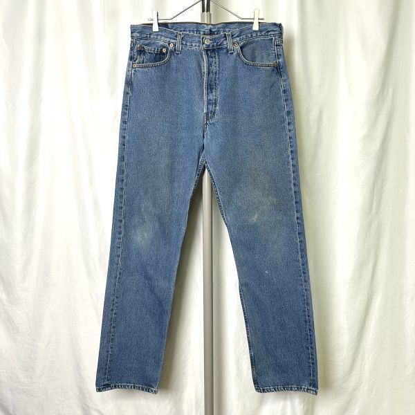 USA製 90s Levi's 501 デニム パンツ W35×L33 ジーンズ グランジ ボロ リーバイス 505 519 80s 00s 古着 オールド ビンテージ_画像1