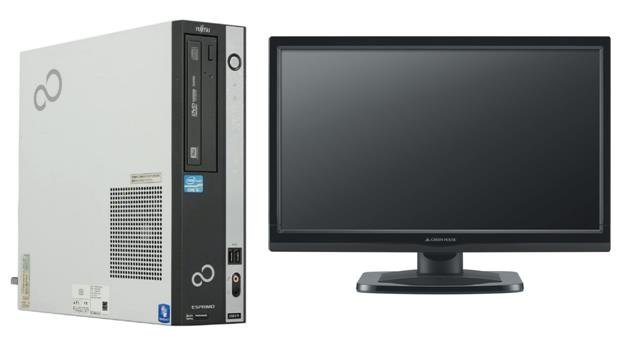 Windows7 Pro 32BIT 富士通 ESPRIMO Dシリーズ Core i5 4GB 160GB DVD Office付 20インチ液晶モニター 中古パソコン デスクトップ