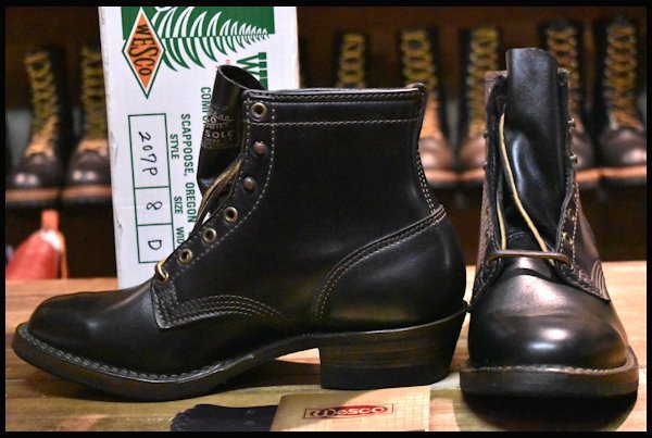 【8D 箱付 DEAD 限定 12年】WESCO ウエスコ フライトマスター 黒 ブラック コードバン ジョブマスター 編み上げ ブーツ HOPESMORE_画像1