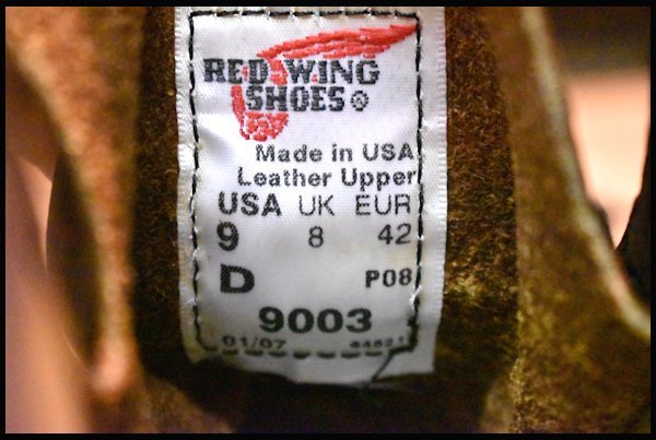 【9D 箱付 DEAD 07年】レッドウィング 9003 ランバージャック アイリッシュセッター ウールリッチ 編み上げ ブーツ redwing HOPESMORE_画像8