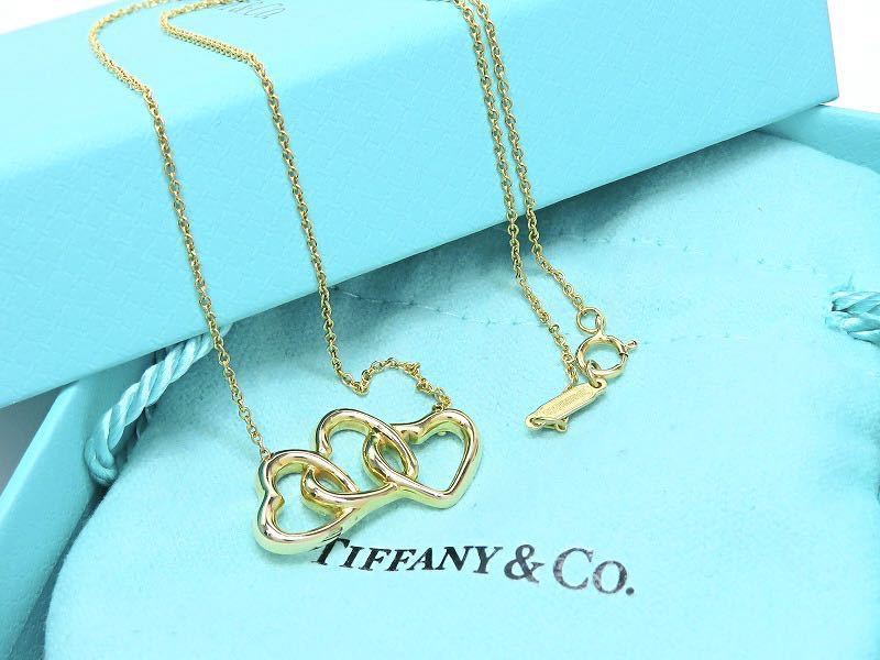 TIFFANY\u0026Co ティファニー 750 トリプルハート ネックレス