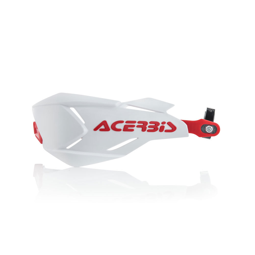 [ACERBIS] アチェルビス X-Factory ハンドガード（ホワイト/レッド）Beta RR X-Trainer, CRF, XRなど赤いバイク