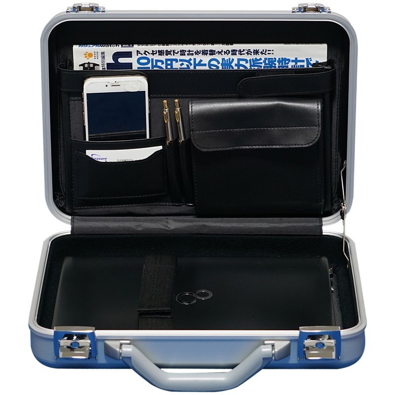  aluminium attache case S size A4 size correspondence silver light weight model laptop storage possibility business bag 