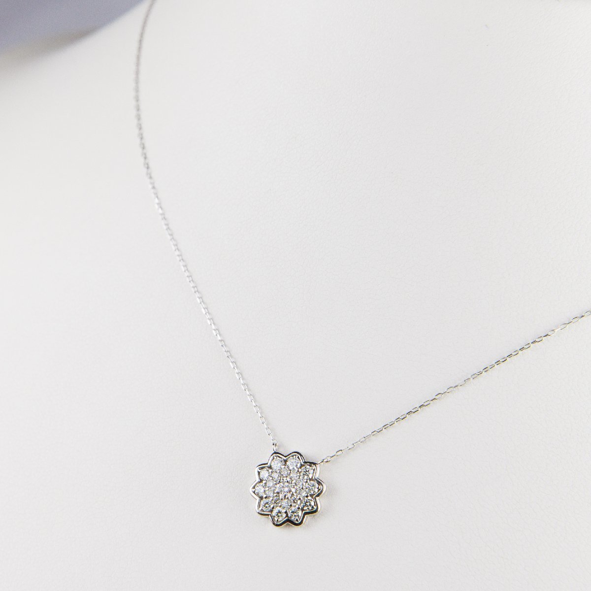 164番 天然ダイヤモンド ネックレス 0.5ct プラチナ ダイヤ 45cm