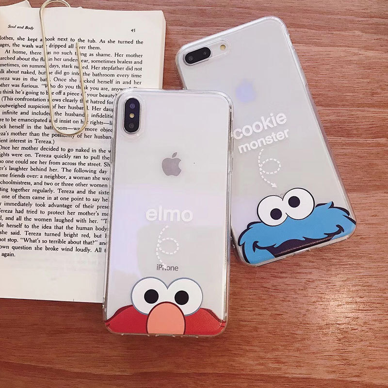  Elmo iPhone transparent case iPhone12mini iPhoneX iPhoneXR iPhone11 iPhone11Pro correspondence Sesame Street 