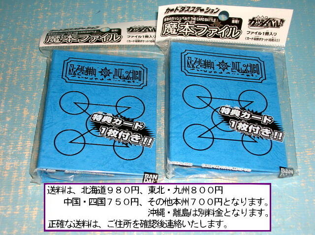 5698 新品 金色のガッシュベル ザ・カードバトル 魔本ファイル ビクトリームVer.（青） ２冊セット カードダスステーション バンダイの画像5