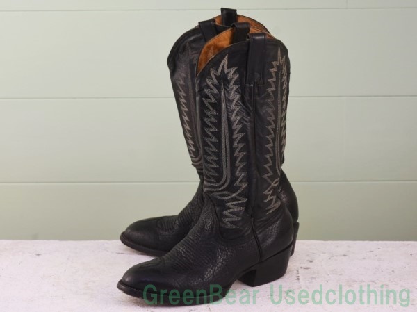 T836* Mexico made [COWTOWN] Vintage western boots is good taste black black lady's 24cm