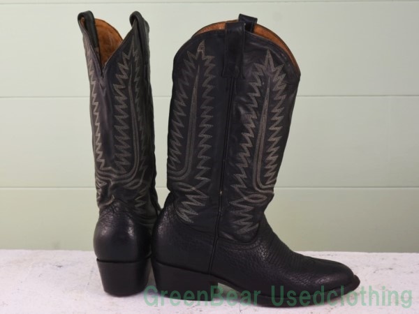 T836* Mexico made [COWTOWN] Vintage western boots is good taste black black lady's 24cm